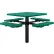 Global Industrial™ 46" Square Picnic Table, In Ground Mount, Expanded Metal, Green
