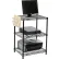 Nexel™ 3-Shelf Black Wire Shelf Printer Stand with Document Holder, 24"W x 18"D x 34"H
