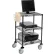 Nexel™ 3-Shelf Mobile Wire Printer Stand with Document Holder, 24"W x 18"D x 40"H, Black