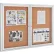 Global Industrial™ Enclosed Cork Bulletin Board - 48"W x 36"H - 2 Door
