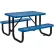 Global Industrial™ 4' Rectangular Picnic Table, Expanded Metal, Blue