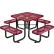 Global Industrial™ 36" Square Picnic Table, Expanded Metal, Red