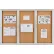 Global Industrial™ Enclosed Cork Bulletin Board - 72"W x 48"H - 3 Door
