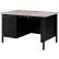 Interion® Steel Teachers Desk, 48"W x 30"D, Gray Top with Black Frame