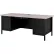 Interion® Steel Teachers Desk, 72"W x 30"D, Gray Top with Black Frame