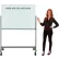 Global Industrial™ Mobile Glass WhiteBoard - 48"W x 36"H