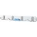 Interion® 20"W Coat Rack with 4 Double Prong Hooks - Silver