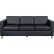 Interion® Antimicrobial Upholstered Leather Sofa, Black