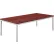 Interion® Wood Coffee Table with Steel Frame  - 48" x 24" - Mahogany