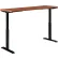 Interion® Electric Height Adjustable Desk, 72"W x 30"D, Cherry W/ Black Base