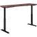 Interion® Electric Height Adjustable Desk, 72"W x 30"D, Mahogany W/ Black Base