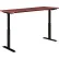Interion® Electric Height Adjustable Desk, 48"W x 30"D, Mahogany W/ Black Base