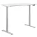 Interion® Electric Height Adjustable Desk, 60"W x 30"D, White W/ Gray Base