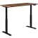Interion® Electric Height Adjustable Desk, 60"W x 30"D, Walnut W/ Black Base