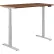 Interion® Electric Height Adjustable Desk, 48"W x 30"D, Walnut W/ Gray Base