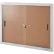 Global Industrial™ Enclosed Cork Bulletin Board with Sliding Doors, 48"W x 36"H