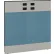 Interion® Modular Partition Base Panel with Desktop Raceway Power, 36"W x 38"H, Blue
