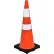 Global Industrial™ 36" Traffic Cone, Reflective, Black Base, 10 Lbs.