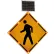 Global Industrial™ 30" Solar Powered Flashing LED Pedestrian Crossing Sign, Diamond