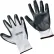 Global Industrial™ Flat Nitrile Coated Gloves, White/Gray, Large, 1 Pair - Pkg Qty 12