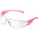 Global Industrial™ Frameless Petite Safety Glasses, Scratch Resistant, Clear Lens, Pink Frame - Pkg Qty 12