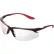 Global Industrial™ Sport Half Frame Safety Glasses, Anti-Fog, Clear Lens, Red Frame - Pkg Qty 12
