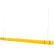 Global Industrial™ Clearance Bar, 104" - 120" L, Yellow with Black Tape, HDPE