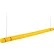 Global Industrial™ Clearance Bar, 104" to 120" L, Yellow With Red Tape, HDPE
