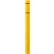 Global Industrial™ Bollard Post Sleeve, 4" D x 52" H, Yellow With Red Tape, HDPE