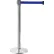 Global Industrial⢠Retractable Belt Barrier, 40" Stainless Steel Post, 7-1/2' Blue Belt, Qty 2