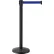 Global Industrial™ Retractable Belt Barrier, 40" Black Post, 7-1/2' Blue Belt, Pack Of 2