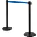 Global Industrial™ Retractable Belt Barrier, 40" Black Post, 10' Blue Belt - Pkg Qty 2