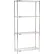 Nexel® 4 Shelf, Chrome Wire Shelving Unit, Starter, 36"W x 12"D x 74"H
