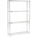 Nexel® 4 Shelf, Chrome Wire Shelving Unit, Starter, 48"W x 12"D x 86"H