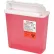 Oakridge Products 5 Quart Sharps Container w/ Horizotal Drop Lid, M-Style, Red