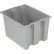 Global Industrial™ Plastic Stack & Nest Storage Container, No Lid, 23-1/2"Lx15-1/2"Wx12"H, Gray - Pkg Qty 3