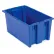 Global Industrial™ Plastic Stack & Nest Storage Container, No Lid, 18"L x 11"W x 9"H, Blue - Pkg Qty 6