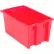 Global Industrial™ Plastic Stack & Nest Storage Container, No Lid, 18"L x 11"W x 6"H, Red - Pkg Qty 6