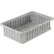 Dandux® Dividable Stackable Plastic Box, 16"L x 11"W x 3-1/2"H, Gray