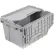 Akro-Mils® Plastic Container with Attached Lid, 21-1/2"L x 15"W x 9"H, Gray - Pkg Qty 6