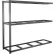 Global Industrial 3 Shelf, Standard Duty Boltless Shelving, Add On, 96"W x 18"D x 60"H, No Deck