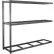 Global Industrial 3 Shelf, Heavy Duty Channel Boltless Shelving, Add On, 96"W x 24"D x 84"H, No Deck