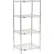 Nexel® 4 Shelf, Chrome Wire Shelving Unit, Starter, 24"W x 21"D x 63"H