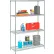 Nexel® 4 Shelf, Zinc Chromate Wire Shelving-In-A-Box, 48"W x 24"D x 74"H