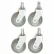 Nexel® CA5R4 (4) Rigid Stem Casters, 5" Polyurethane, Set of (4), 1200 lb Capacity