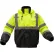GSS Safety Hi-Visibility Class 3 3-In-1 Waterproof Bomber Jacket W/Fleece Lining, Lime/Black, 3XL