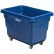 Global Industrial™ Plastic Bulk Box Truck, 6 Bushel, Steel Chassis Base, Blue