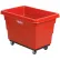 Global Industrial™ Plastic Bulk Box Truck, 6 Bushel, Steel Chassis Base, Red