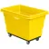 Global Industrial™ Plastic Bulk Box Truck, 6 Bushel, Steel Chassis Base, Yellow