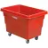 Global Industrial™ Plastic Bulk Box Truck, 6 Bushel, Direct Mount Base, Red